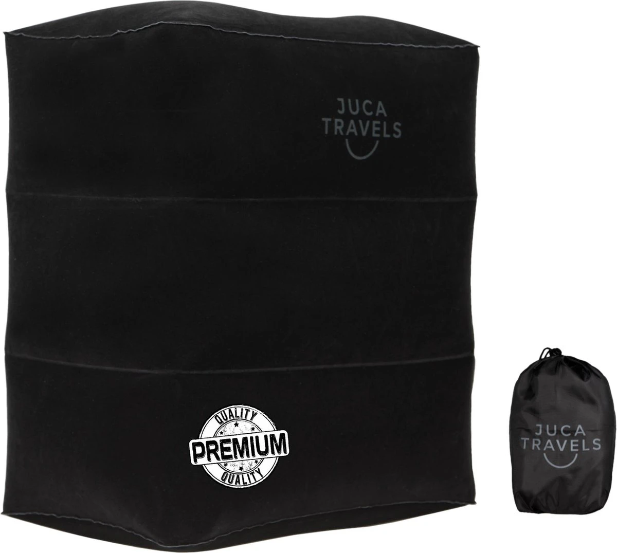 Juca Travels - Vliegtuigbedje - Voetkussen Opblaasbaar - Voetensteun - Voetenbankje - 3 Hoogte Standen - Reiskussen 3 Juca Travels - Vliegtuigbedje - Voetkussen Opblaasbaar - Voetensteun - Voetenbankje - 3 Hoogte Standen - Reiskussen