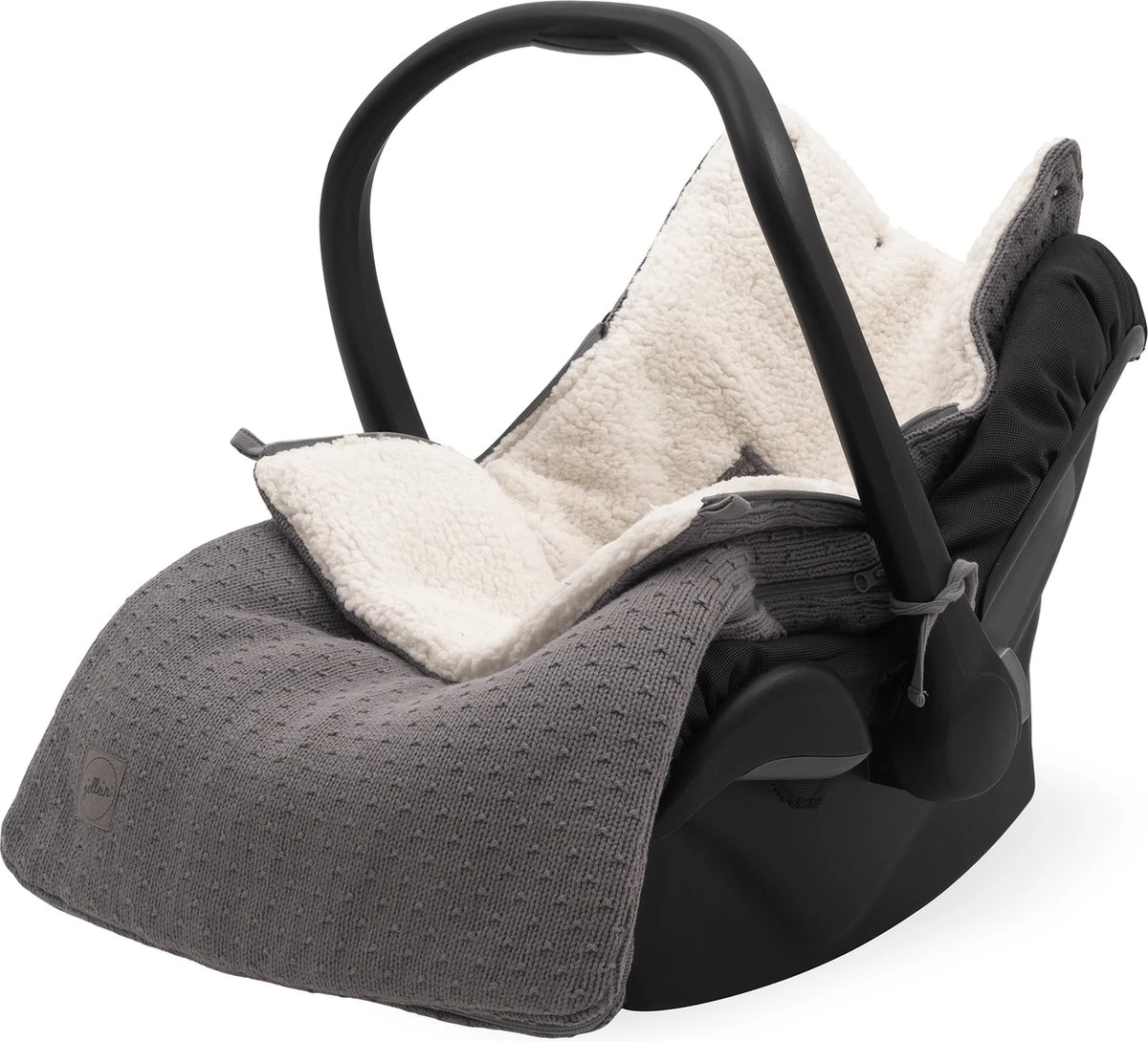 Jollein Voetenzak Voor Autostoel & Kinderwagen - Bliss Knit - Storm Grey 3 Jollein Voetenzak Voor Autostoel & Kinderwagen - Bliss Knit - Storm Grey