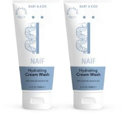 Naïf Hydraterende Wascrème - Baby En Kids - 2 X 200ml - Met Natuurlijke Ingrediënten