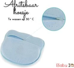 Baby IQ Orthopedisch Baby Hoofdkussen – Traagschuim – Tegen Plat Achterhoofd – Baby Kussen Plat Hoofd - Kraamcadeau – Blauw – Incl Gratis Bandana Slabber -Bekend Babyproducten Winkel 1200x1102 7