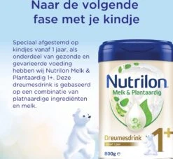 Nutrilon Melk & Plantaardig 2 - Opvolgzuigelingenvoeding 6-12 Maanden - 800 Gram -Bekend Babyproducten Winkel 1200x1105