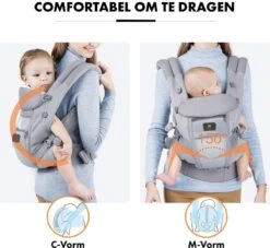 Deryan Ergonomische Draagzak - Buikdrager 4-in-1 Grijs -Bekend Babyproducten Winkel 1200x1105 4