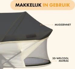 Deryan Infant Deluxe BabyBox Campingbedje - Cream + Inclusief Matras En Klamboe -Bekend Babyproducten Winkel 1200x1107 3