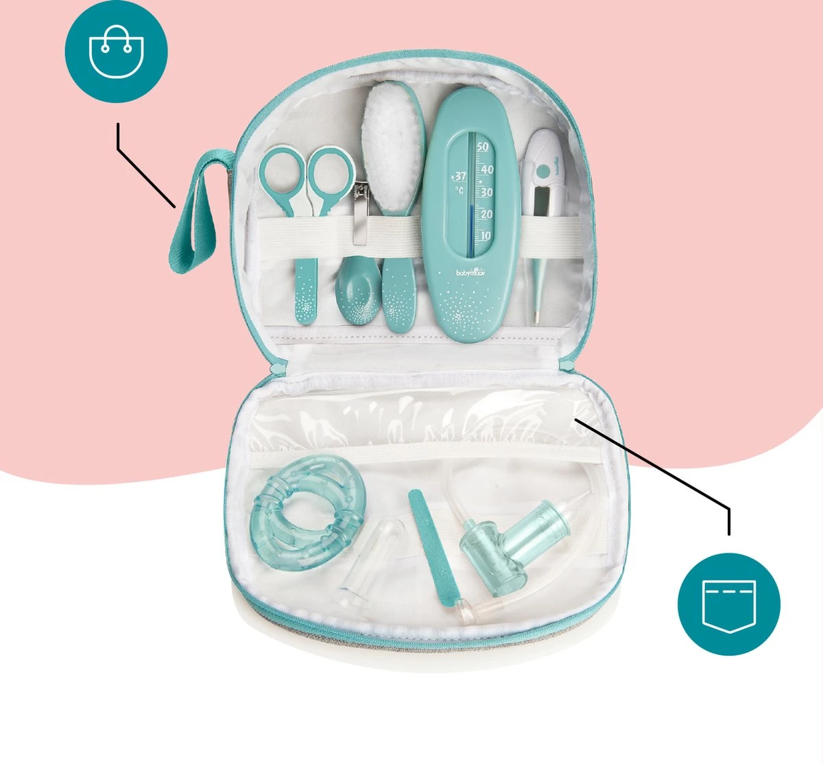 Babymoov Care Kit - Verzorgingssetje - Grijs 9 Babymoov Care Kit - Verzorgingssetje - Grijs - Afbeelding 7