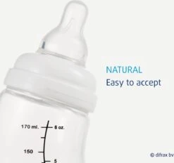 Difrax Glazen Babyfles 250 Ml Natural - Anti-Colic - Blauw - 1 Stuk -Bekend Babyproducten Winkel 1200x1125 1