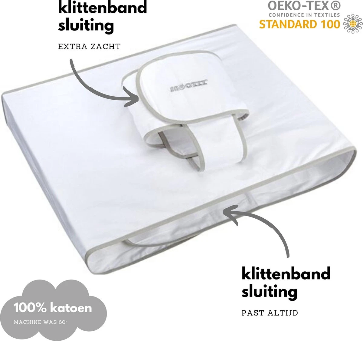 Snoozzz Slaapwikkel Regular - Baby Slaaphulp - Voorkomt Voorkeurshouding - Geschikt Voor Wieg En Ledikant - 0+ Maanden - Wit/Grijs - 180 X 50 Cm 5 Snoozzz Slaapwikkel Regular - Baby Slaaphulp - Voorkomt Voorkeurshouding - Geschikt Voor Wieg En Ledikant - 0+ Maanden - Wit/Grijs - 180 X 50 Cm - Afbeelding 3