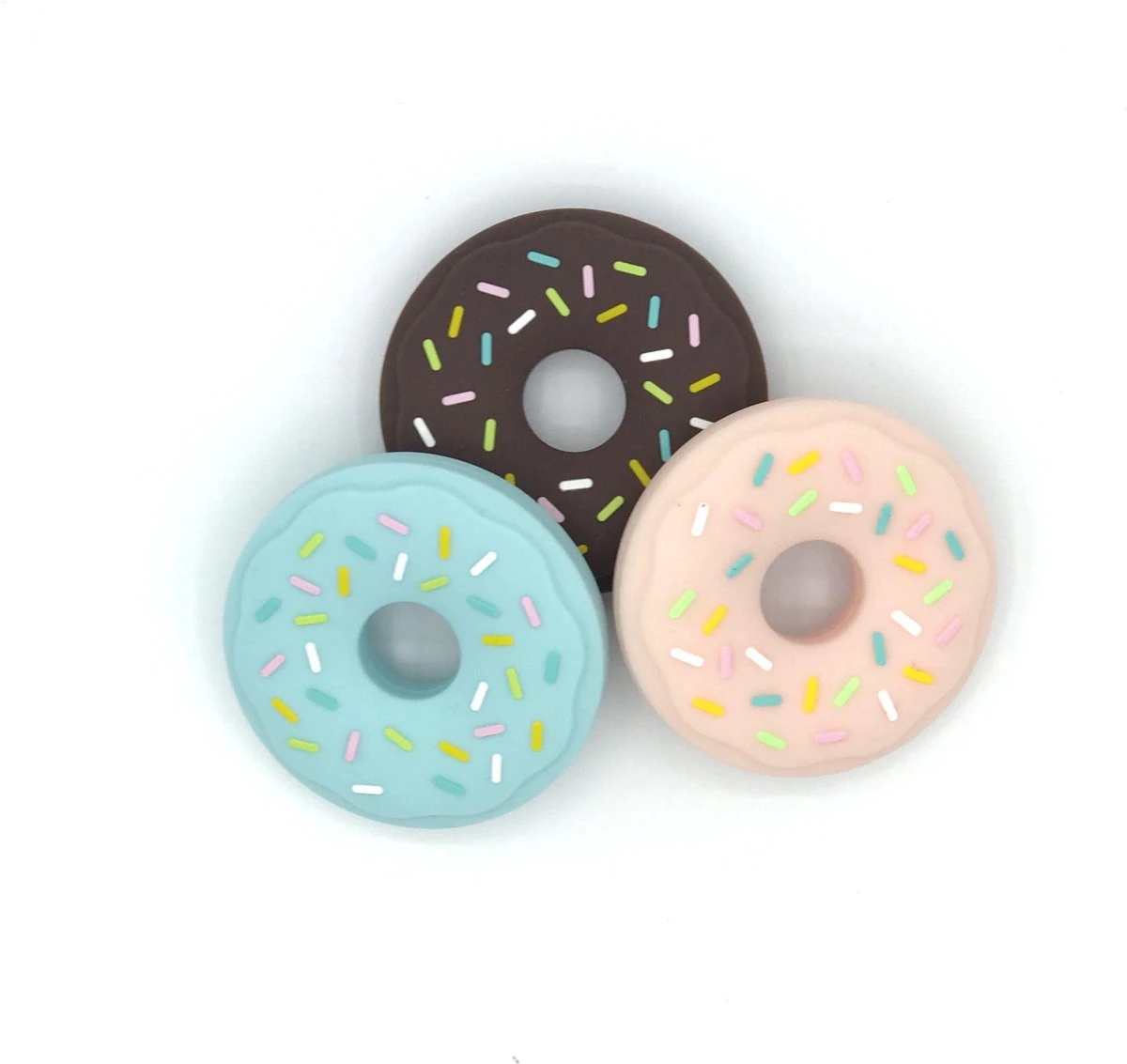 Donut Bijtketting Kauwsieraad - Roze 5 Donut Bijtketting Kauwsieraad - Roze - Afbeelding 3
