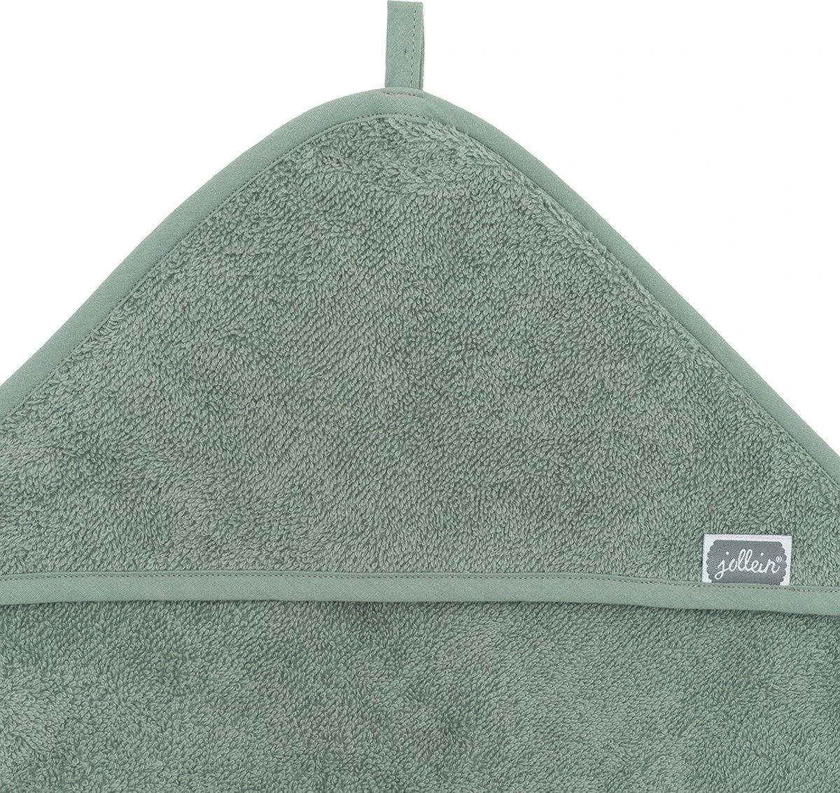 Jollein Badcape Badstof 75x75cm - Ash Green 5 Jollein Badcape Badstof 75x75cm - Ash Green - Afbeelding 3