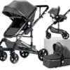 Luxe Kinderwagen 3 In 1 - Wandelwagen - Kinderwagen 3-in-1 Incl Autostoel - Kinderwagen Maxi Cosi – Buggy 3 In 1 - Newborn - Grijs -Bekend Babyproducten Winkel 1200x1136 10
