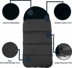 Achaté Voetenzak - Voor Kinderwagen Of Stoeltje – Baby Slaapzak - Autostoel - Zwart -Bekend Babyproducten Winkel 1200x1137 6