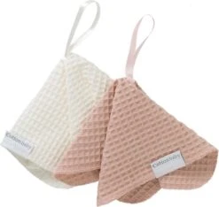 Cottonbaby - Speendoekje - Wafel- Per Set Van 2 - Room/poederroze