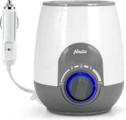 Alecto BW-512 CAR - Flessenwarmer Met 500W Vermogen Voor Thuis En Onderweg - Geleverd Met 12V Auto Adapter - Wit -Bekend Babyproducten Winkel 1200x1140