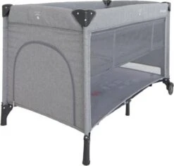 Prénatal Luxe Campingbedje Met Bodemverhoger - Inklapbaar Baby Campingbed - Reisbedje Met Wieltjes En Kruipluik - Inclusief Bodemmatras - 120 X 60 Cm - Grijs -Bekend Babyproducten Winkel 1200x1143 1