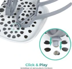 Nutrea EasyDry – Flessen Droogrek Baby – Afdruiprek Babyfles – Droogrek Voor Flessen – Inclusief Lekbak – Grijs/Wit -Bekend Babyproducten Winkel 1200x1144