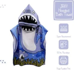 JAXY Badcape Baby - Badcape - Baby Badjas - Omslagdoek - Omslagdoek - Baby Handdoek Met Capuchon - Strandhanddoek - Badponcho - Poncho Handdoek - Microfiber - 60x90cm - Haai -Bekend Babyproducten Winkel 1200x1144 6