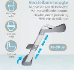 Merkloos Levlo Goods WC Verkleiner – WC Verkleiner Met Trapje – Toilettrainer – Verstelbaar – Incl. Handvaten - Grijs -Bekend Babyproducten Winkel 1200x1145 4