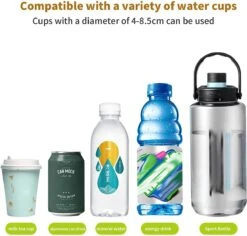 BOTC 2 In 1 Bekerhouders & Telefoonhouder - Cup Organizer Voor Kinderwagen, Fiets, Rolstoel, Walker - Zwart -Bekend Babyproducten Winkel 1200x1147