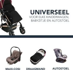 Achaté Voetenzak - Voor Kinderwagen Of Stoeltje – Baby Slaapzak - Autostoel - Zwart -Bekend Babyproducten Winkel 1200x1149 6