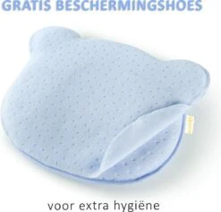 SIMIA™ Ergonomisch Babykussen Met Afneembare Hoes - Tegen Plat Achterhoofd - Hoofdkussen - Traagschuim Kussen - Memory Foam - Baby Steunkussen - Kraamcadeau - Blauw -Bekend Babyproducten Winkel 1200x1152 16