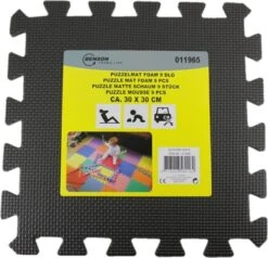 Benson 9 Stuks Zwarte Puzzel Vloertegels Foam 30 X 30 Cm - Puzzel Speelmat - Baby/peuter Speelgoed Matten -Bekend Babyproducten Winkel 1200x1158