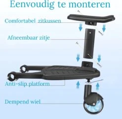Vosoi - Meerijdplankje - Kinderwagen - Buggy's - Zitje - Onderweg - 1 Wiel - Kinderwagen Accessoires -Bekend Babyproducten Winkel 1200x1163 3