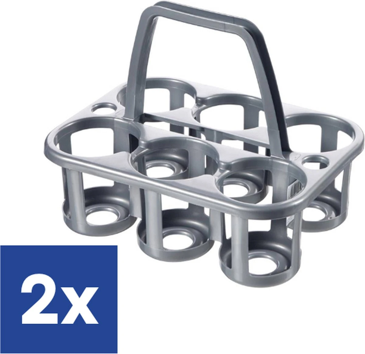 Curver Flessendrager 6-vaks - Grijs - 2 Stuks 3 Curver Flessendrager 6-vaks - Grijs - 2 Stuks