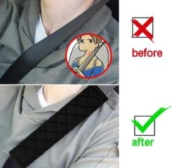 Merkloos Luxe Gordelhoes - Auto Gordelbeschermer - Gordelkussen - Zwart - 2 Stuks Gordelbeschermers -Bekend Babyproducten Winkel 1200x1164 1