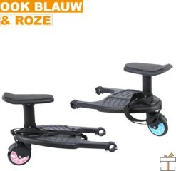 Merkloos Happyment® Universeel Meerijdplankje - Met Zitting - Voor Kinderwagen - Buggyboard - Zwart -Bekend Babyproducten Winkel 1200x1167 1