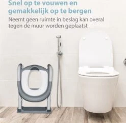 Merkloos Levlo Goods WC Verkleiner – WC Verkleiner Met Trapje – Toilettrainer – Verstelbaar – Incl. Handvaten - Grijs -Bekend Babyproducten Winkel 1200x1167 14