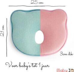 Baby IQ Orthopedisch Baby Hoofdkussen – Traagschuim – Tegen Plat Achterhoofd – Kraamcadeau –Roze – Incl Bandana Slabber 19 Baby IQ Orthopedisch Baby Hoofdkussen – Traagschuim – Tegen Plat Achterhoofd – Kraamcadeau –Roze – Incl Bandana Slabber -Bekend Babyproducten Winkel 1200x1169 5
