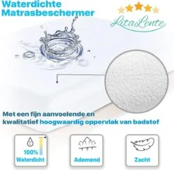 2x LitaLente Matrasbeschermer Waterdicht Babybedje 60x120 Cm - Ledikant Molton 60x120 - Baby Matrasbeschermer 60x120cm - Waterdicht En Ademend Huismijtwerend Matrasvernieuwer Matrashoes - Hoeslakenbadstof - Antibacteriëel - Rondom Elastiek -Bekend Babyproducten Winkel 1200x1174 10