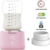 MyBambini's Bottle Warmer Pro™ - Draagbare Baby Flessenwarmer Voor Onderweg - Roze - Geschikt Voor Dr. Brown's (brede Hals), Suavinex & J Bimbi -Bekend Babyproducten Winkel 1200x1175