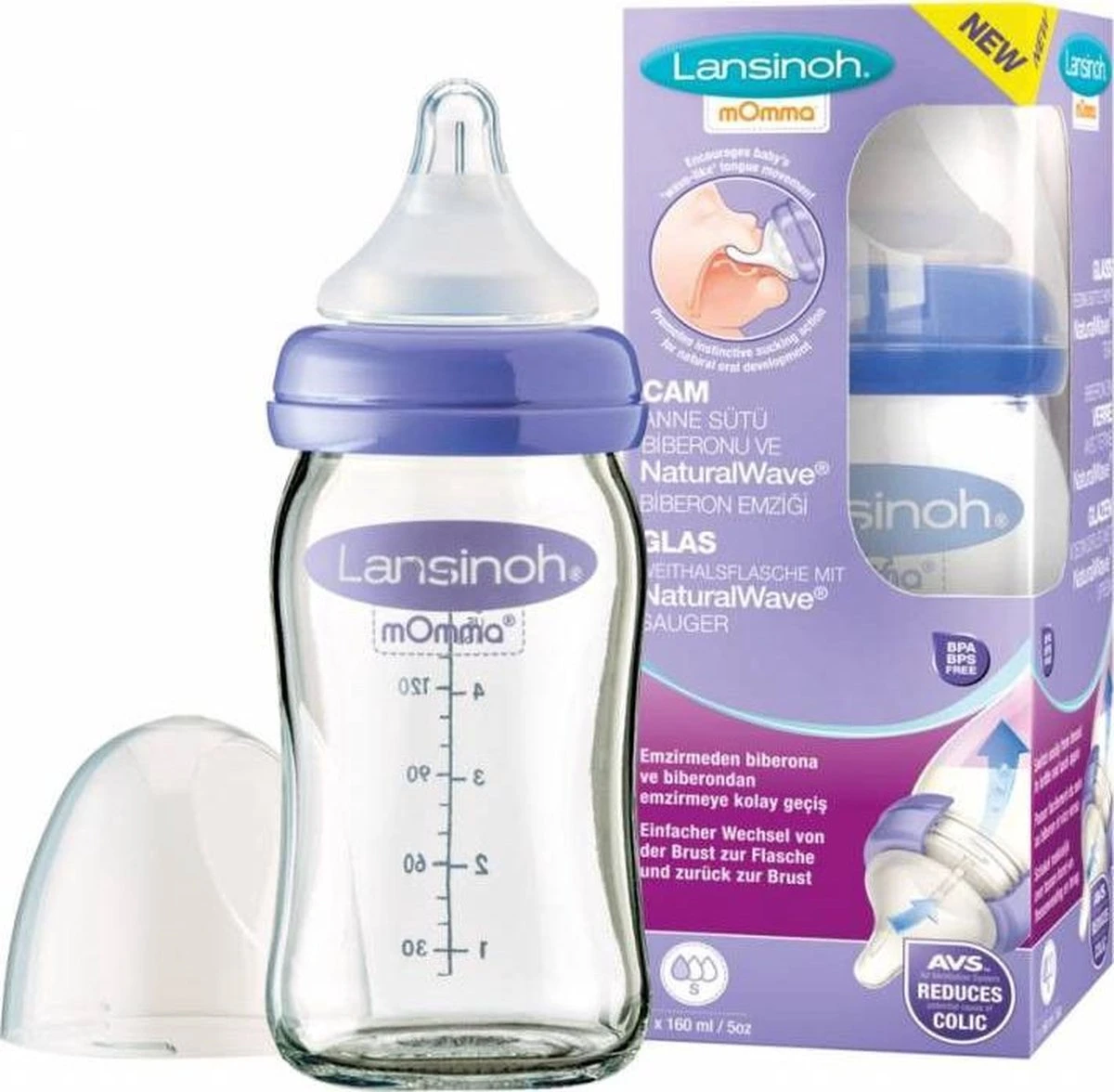 Lansinoh 160 Ml Glazen Fles 77140 4 Lansinoh 160 Ml Glazen Fles 77140 - Afbeelding 2