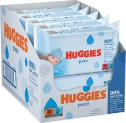 Huggies Billendoekjes - Pure 99% Water - 18 X 56 Stuks - 1008 Doekjes - Voordeelverpakking -Bekend Babyproducten Winkel 1200x1176 8