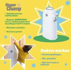 Luieremmer Medium Zilver - Middel - Zonder Navulling - Geschikt Voor Pampers En Huggies - Stoma -Bekend Babyproducten Winkel 1200x1177 9