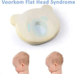SIMIA™ Ergonomisch Babykussen Met Afneembare Hoes - Tegen Plat Achterhoofd - Hoofdkussen - Traagschuim Kussen - Memory Foam - Baby Steunkussen - Kraamcadeau - Blauw -Bekend Babyproducten Winkel 1200x1178 9