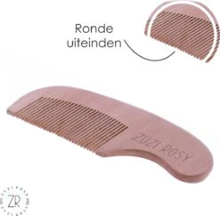 ZUZI ROSY® - Baby Borstel - Baby Verzorgingsset - 3 Stuks - Hout - Haarborstel En Kam - Kraamcadeau - Babyshower Gift - Incl. Opbergzakje -Bekend Babyproducten Winkel 1200x1179 17