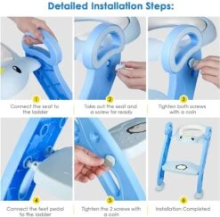 Buxibo Kinder WC Met Opstapje - WC Bril Kind - Kinderzitting WC - Toilet Verkleiner - Toilettrainer - Blauw -Bekend Babyproducten Winkel 1200x1181 13