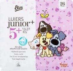 Etos Woezel & Pip Luiers Junior+ - Maat 5+ - 13- 27 Kg - Megabox - 78 Stuks -Bekend Babyproducten Winkel 1200x1181 9