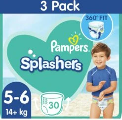 Pampers® Pampers Splashers Wegwerpbare Zwemluiers - Maat 5-6 (14+ Kg) - 30 Stuks - Voordeelverpakking -Bekend Babyproducten Winkel 1200x1183
