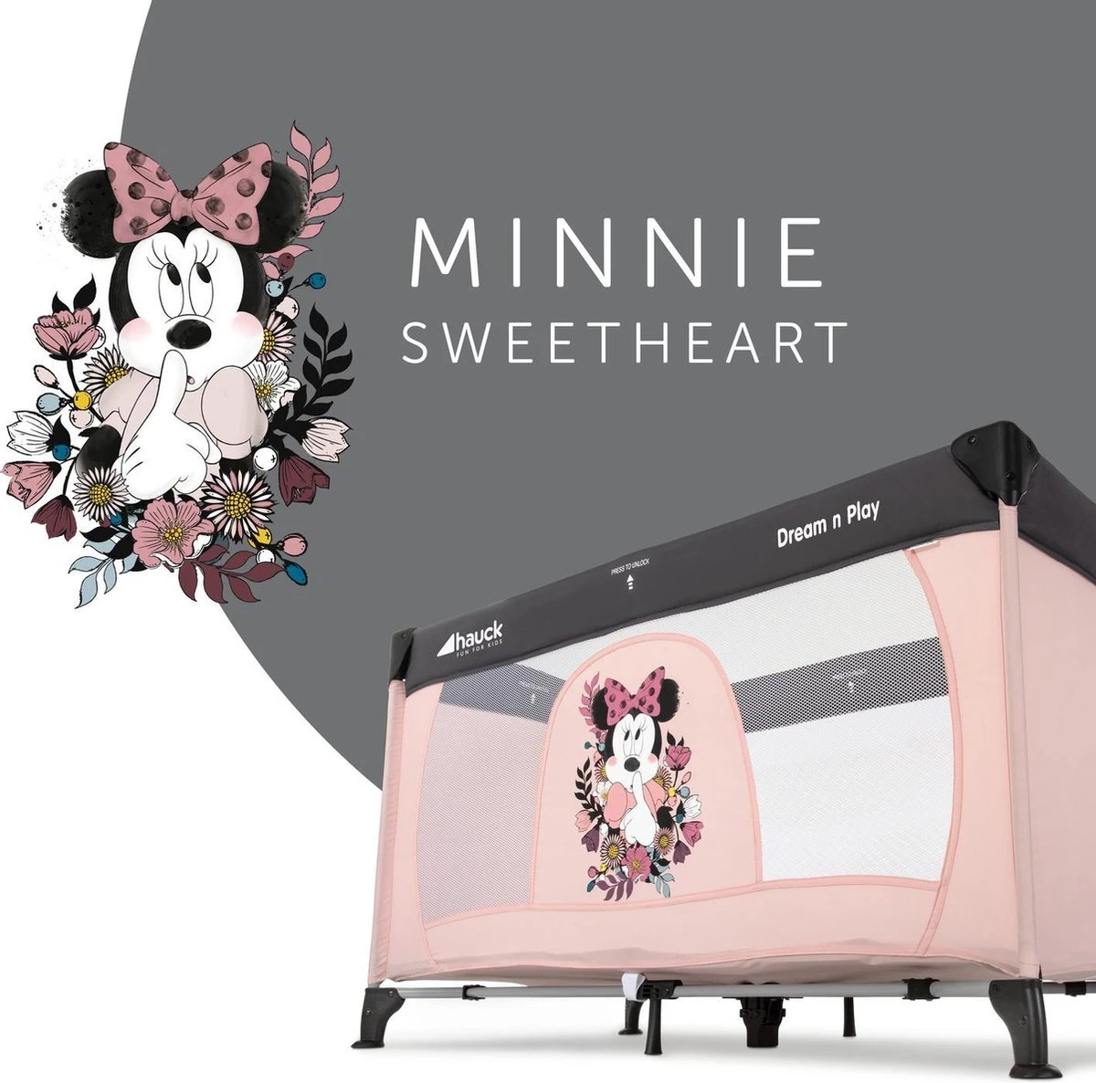 Hauck Dream'n Play Campingbedje - Minnie Sweetheart 11 Hauck Dream'n Play Campingbedje - Minnie Sweetheart - Afbeelding 9