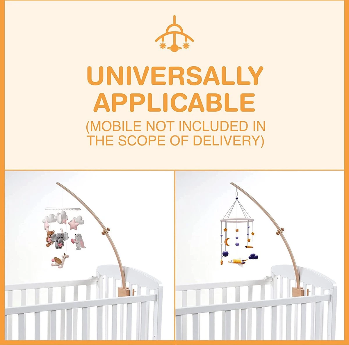 Mobielhouder Hout I Ontworpen In Duitsland I Mobielhouder Luiertafel, Box Of Babybed I De Mobielhouder, Mobielbevestiging Van Hout I Montage Zonder Gereedschap I Extra Hoog 70cm 8 Mobielhouder Hout I Ontworpen In Duitsland I Mobielhouder Luiertafel, Box Of Babybed I De Mobielhouder, Mobielbevestiging Van Hout I Montage Zonder Gereedschap I Extra Hoog 70cm - Afbeelding 6