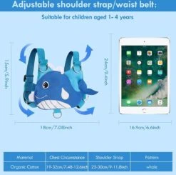 Veiligheidstuigje, Rugzakje. Veiligheidslijn Voor Kinderen, Polsband En Riem. Voorkomt Verdwalen Of Weglopen Van Uw Kind. -Bekend Babyproducten Winkel 1200x1188 7