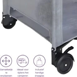 Prénatal Luxe Campingbedje Met Bodemverhoger - Inklapbaar Baby Campingbed - Reisbedje Met Wieltjes En Kruipluik - Inclusief Bodemmatras - 120 X 60 Cm - Grijs -Bekend Babyproducten Winkel 1200x1193 3