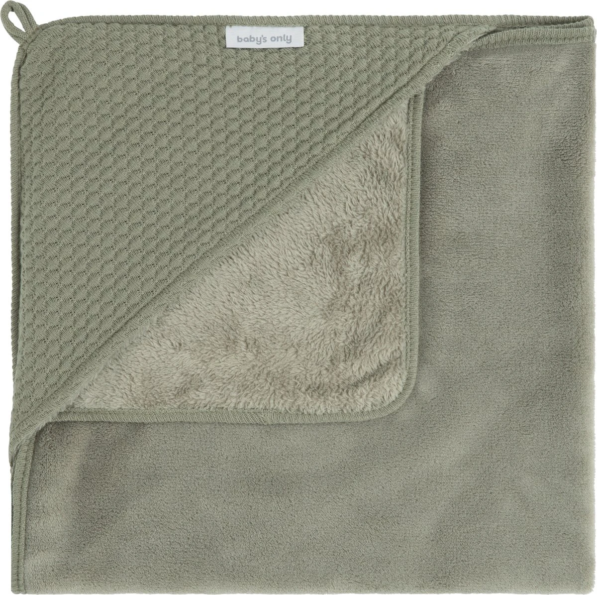 Baby's Only Gebreide Wikkeldeken - Omslagdoek Baby Sky - Teddy Voering - Urban Green - 75x75 Cm - Geschikt Voor Drie- En Vijfpuntsgordel 3 Baby's Only Gebreide Wikkeldeken - Omslagdoek Baby Sky - Teddy Voering - Urban Green - 75x75 Cm - Geschikt Voor Drie- En Vijfpuntsgordel