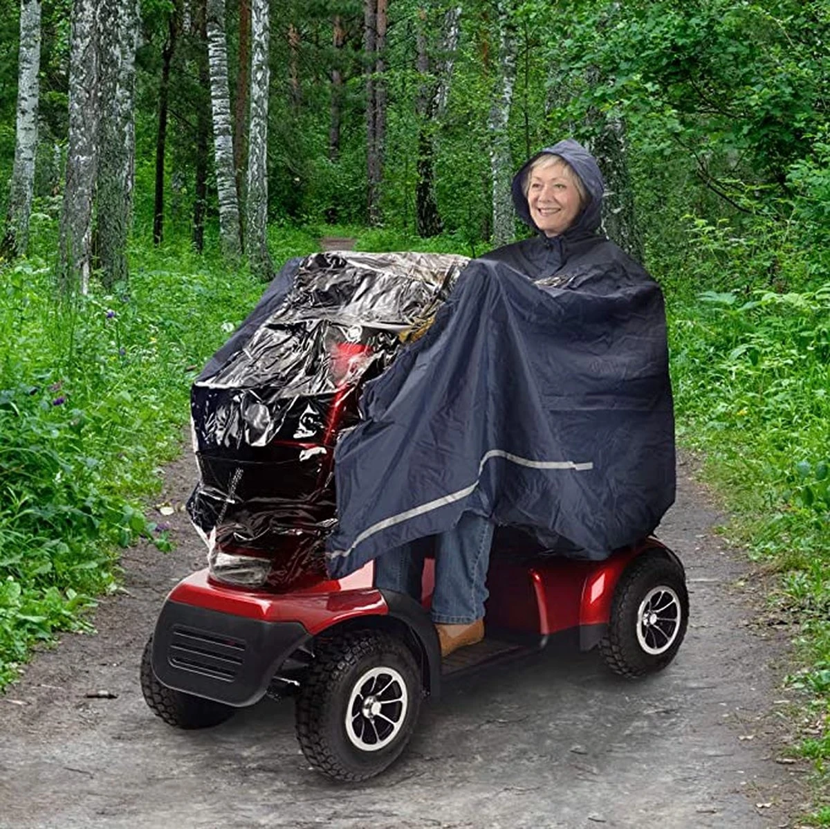 Merkloos Rolstoelhoes En Scootmobiel Hoes Poncho - Waterdicht - Deken Voetenzak 4 Merkloos Rolstoelhoes En Scootmobiel Hoes Poncho - Waterdicht - Deken Voetenzak - Afbeelding 2