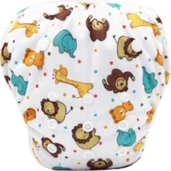RAMBUX® - Zwemluier - Afrika - Wasbaar & Verstelbaar - Zwembroek Voor Zwembad - Zwemshort Baby & Peuter - 3-15 KG - 0-3 Jaar