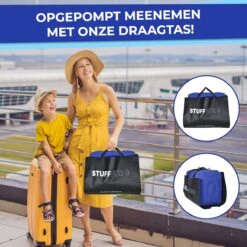 Merkloos Voetensteun - Vliegtuigbedje - Premium Quality XL - Reisbedje - Met Speciale Draagtas - Vliegtuig Kussen - Voetenbankje Of Poef - Met Slaapmasker & Pomp - Grijs -Bekend Babyproducten Winkel 1200x1200 1026