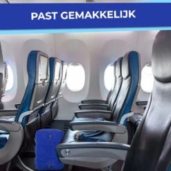 Merkloos Voetensteun - Vliegtuigbedje - Premium Quality - Reisbedje - 3 Hoogtestanden - Vliegtuig Kussen - Voetenbankje Of Poef - Met Opbergzakje & Pomp - Grijs -Bekend Babyproducten Winkel 1200x1200 1055