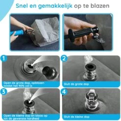 Merkloos Voetensteun | Opblaasbaar | In Alle Hoogtes Verstelbaar | Reiskussen | Vliegtuigbed | Voetensteun | 3 Verschillende Standen | Met Kinderen Reizen | Grijs -Bekend Babyproducten Winkel 1200x1200 1059